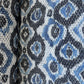 Blue Black Ikkat Print Cotton Crochet Fabric 13602