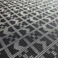 Premium Black Geometrical Silver Dobby Embroidery Cotton Fabric