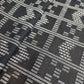 Premium Black Geometrical Silver Dobby Embroidery Cotton Fabric