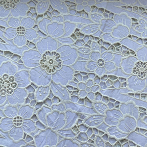 Purple Floral Crepe Crochet Fabric 16145