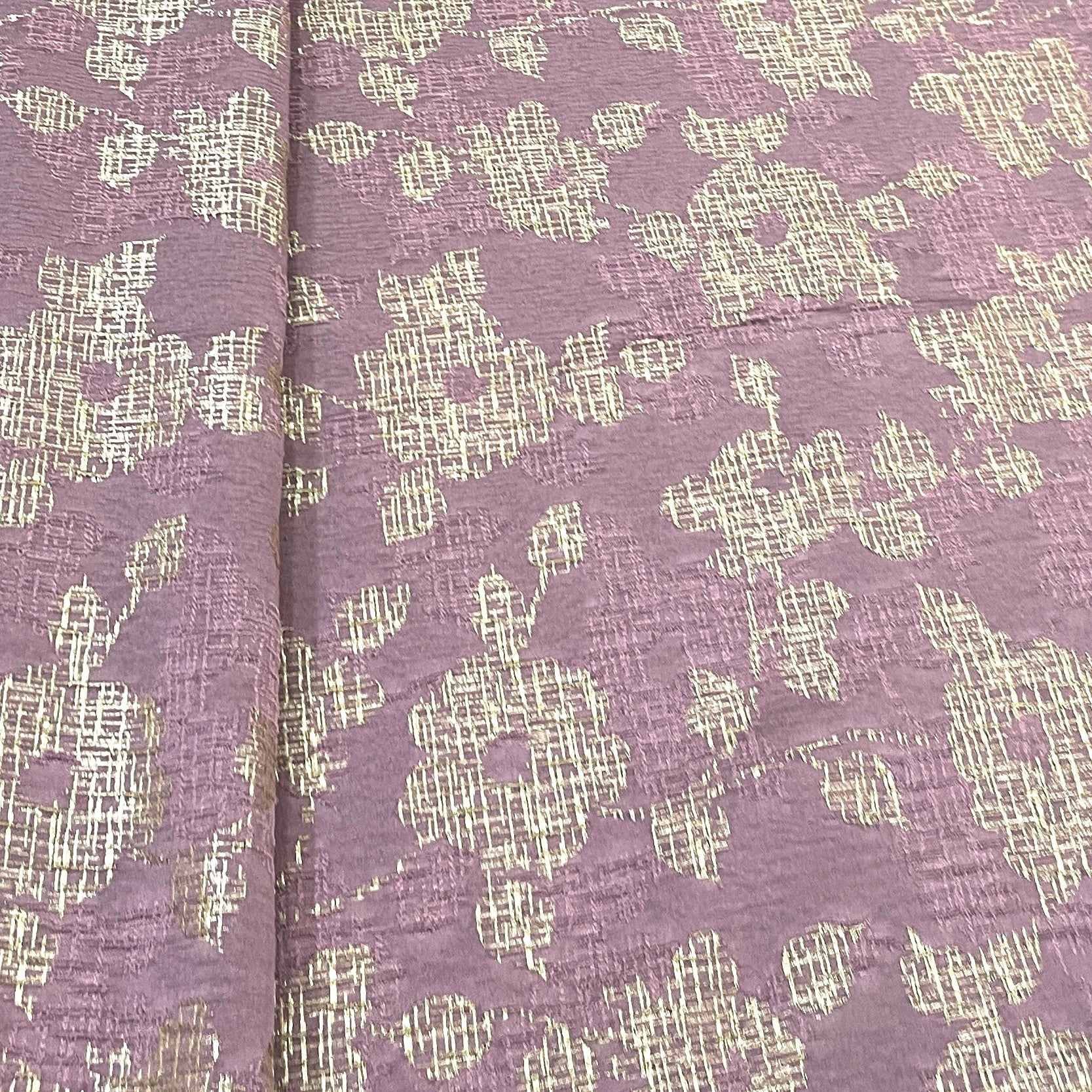 Exclusive Lilac Purple Floral Brocade Jacquard Fabric