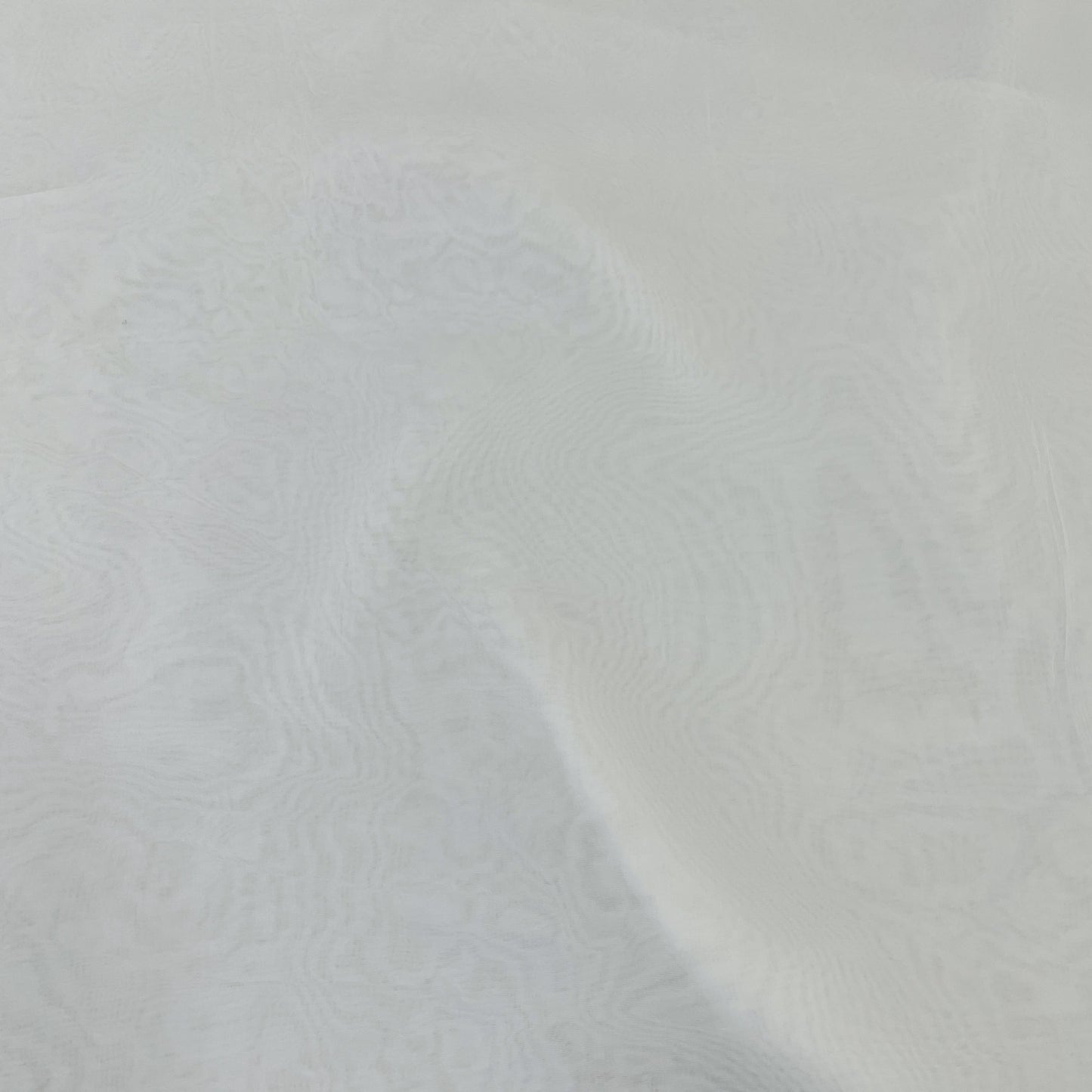 Exclusive White Solid Dyeable Organza Fabric