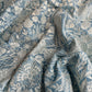 Premium  Blue Traditional Sequence Embroidery Georgette Chikankari Fabric
