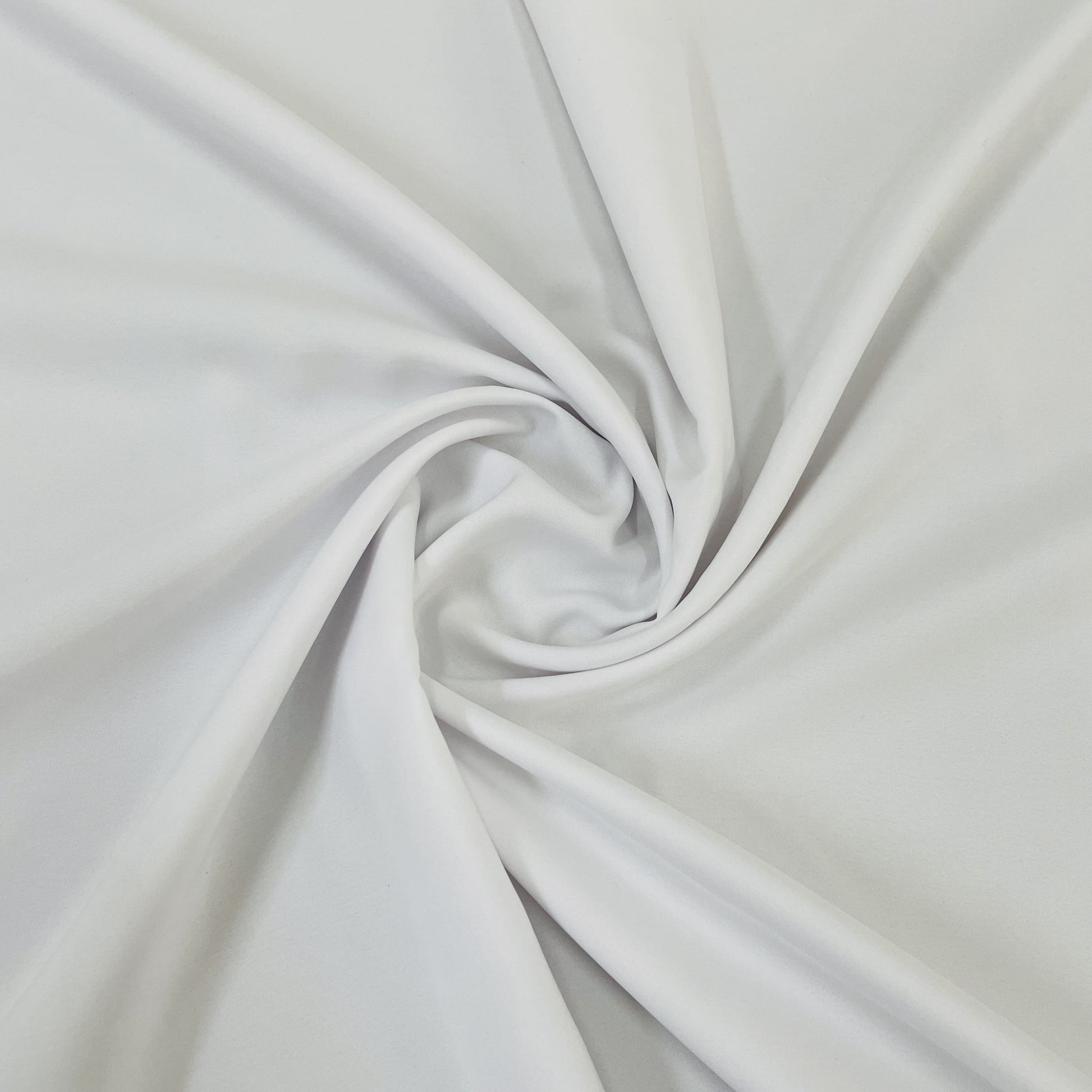 Exclusive White Solid Malai Crepe Fabric