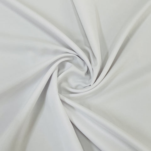 Exclusive White Solid Malai Crepe Fabric