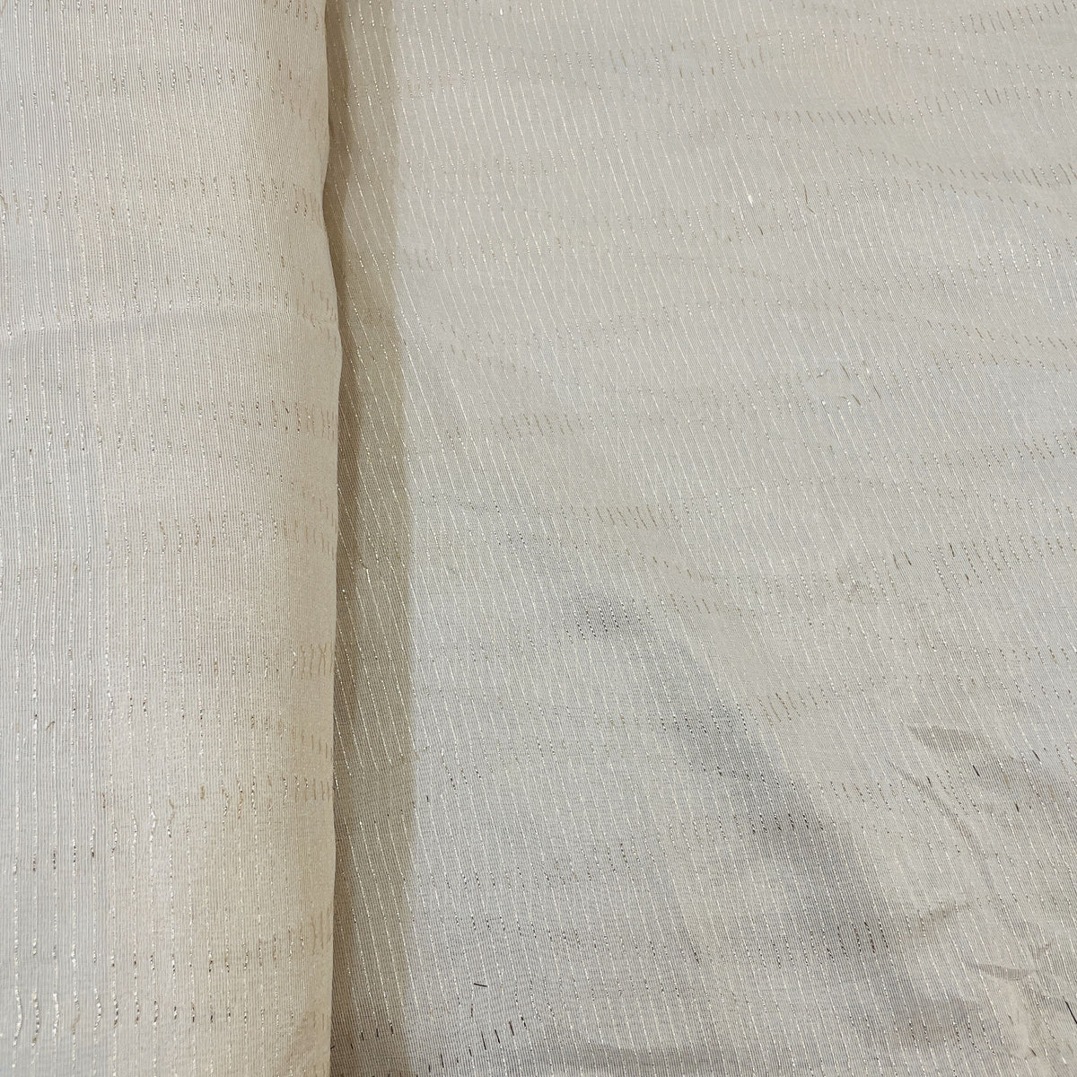 Exclusive Cream & Golden Chanderi Zari Jacquard fabric