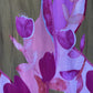 Peach Floral Print Modal Satin Fabric 19949