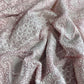 Premium  Pink Floral Paisley Sequence Embroidery Georgette Chikankari Fabric