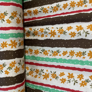 Off White Floral Print Modal Satin Fabric 19952