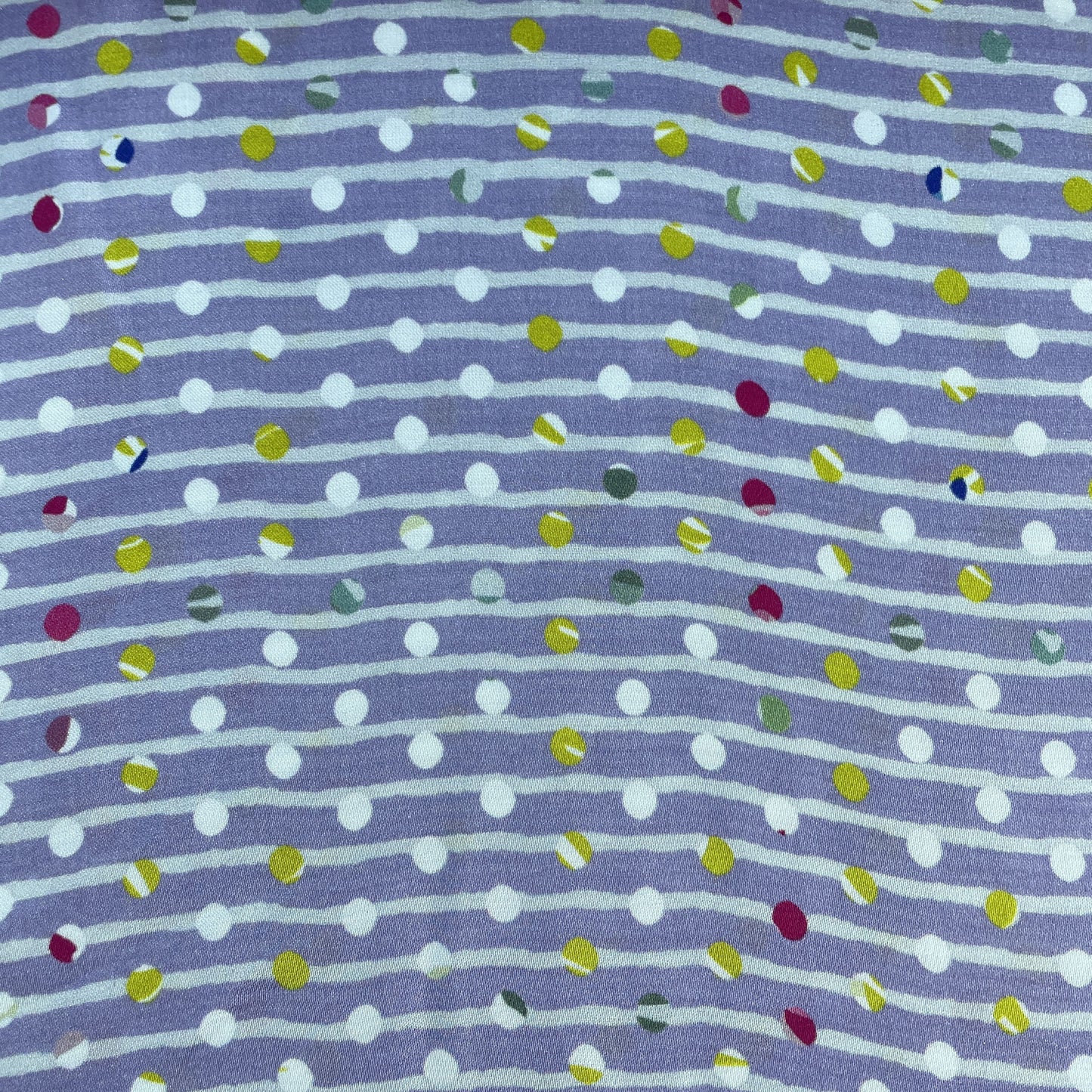 Lilac Stripes Print Modal Satin Fabric 19947