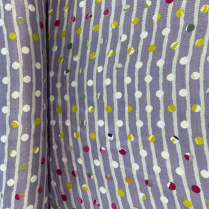 Lilac Stripes Print Modal Satin Fabric 19947