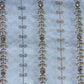 Off White & Orange Floral Mirror Work Embroidery Cotton Fabric 11098
