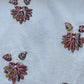 Griege & Orange Floral Applique Work Sequence Embroidery Cotton Fabric 9601