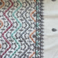 Purple Floral Sequence Thread Embroidery Cotton Fabric - TradeUNO