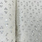 Exclusive White Geometrical Sequins Embroidery Dyeable Georgette Fabric