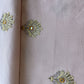 Peach Pink Mirror Buti Embroidery Cotton Fabric 15521
