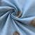 Sky Blue Mirror Buti Embroidery Cotton Fabric 15522
