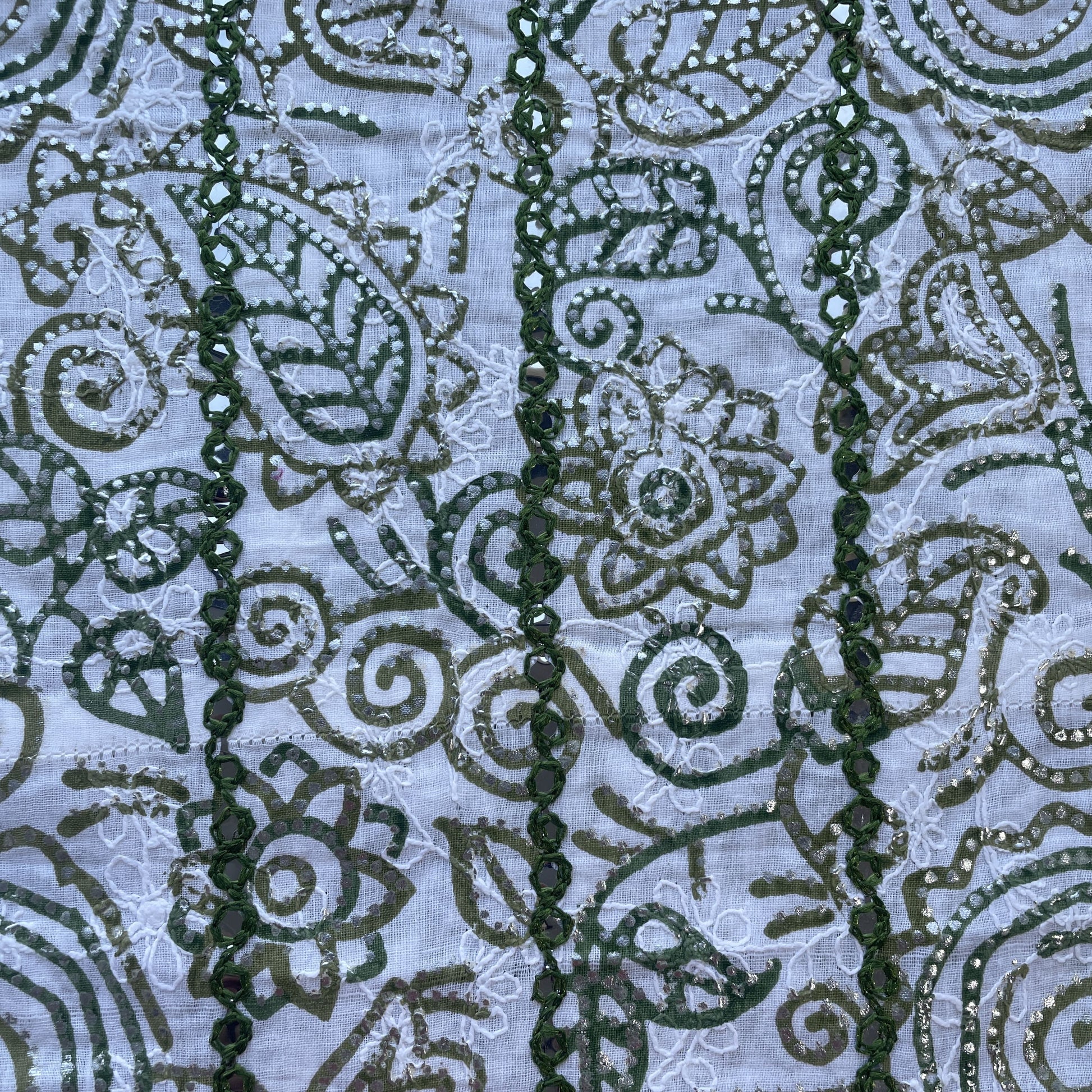 Exclusive Sky Blue Imported Beads Embroidery Net Fabric