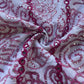 Pink Floral Foil Sequence Embroidery Cotton Fabric 13575
