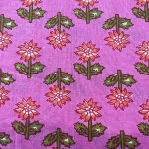 Pink Floral Print Cotton Fabric Cotton Fabric 5250