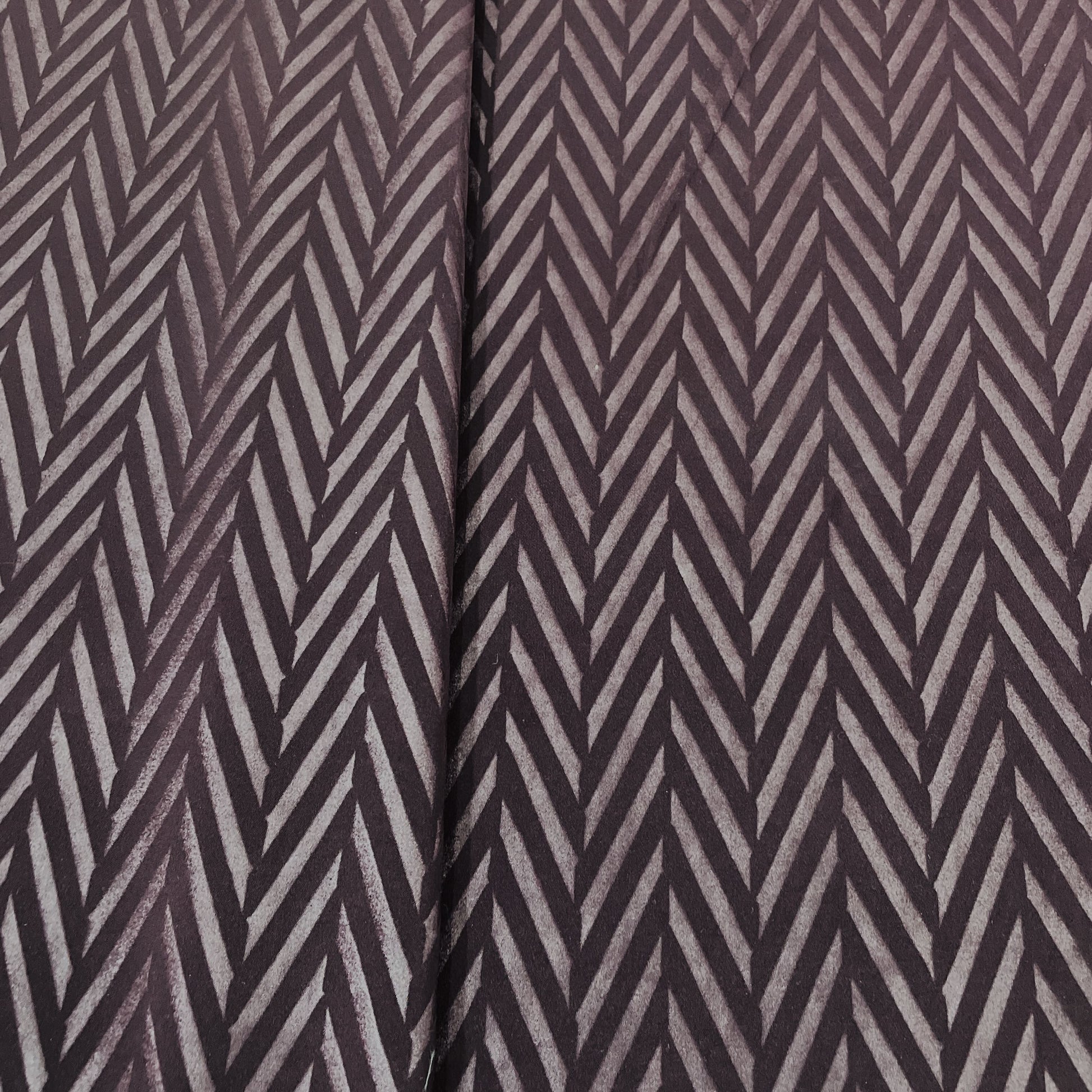 Exclusive Wine Stripe Print Crepe Fabric