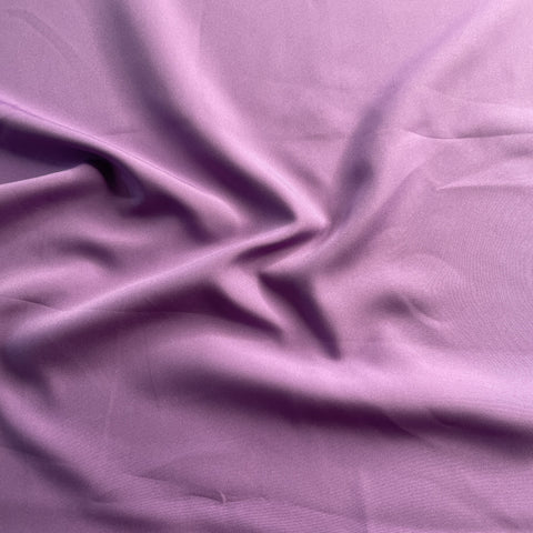 Violet Solid Butter Crepe Fabric