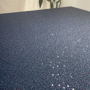 Premium Steel Blue Heavy Sequins CutDana Embroidery Net Fabric