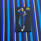 Blue Stripe Print Poly Rayon Fabric - TradeUNO