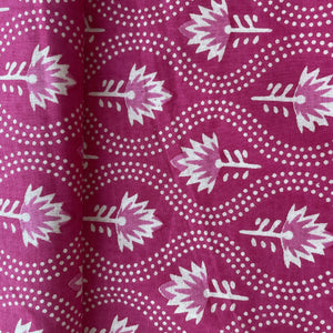 Pink Dabu Print Cotton Fabric 16104