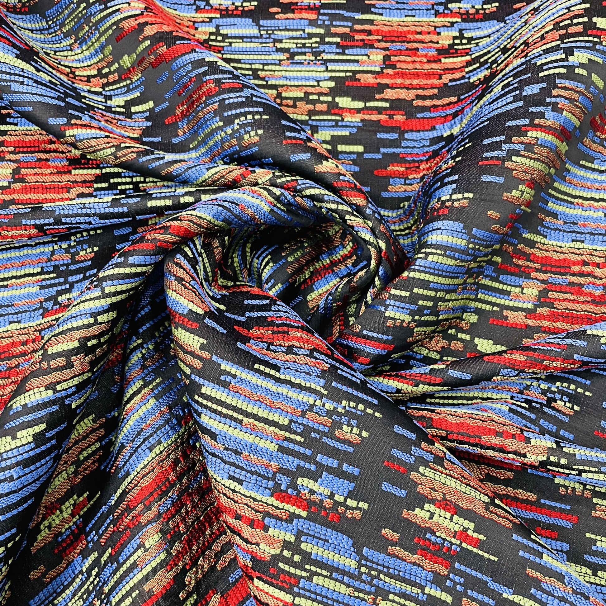Exclusive Multicolor Stripe Dobby Tapestry Fabric