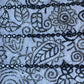Black Floral Foil Sequence Embroidery Cotton Fabric 13577