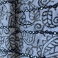 Black Floral Foil Sequence Embroidery Cotton Fabric 13577