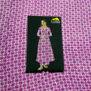 Pink Geometerical Print Rayon Fabric - TradeUNO