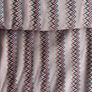 Peach Pink Traditional Print Chanderi Silk Fabric 12062 - TradeUNO