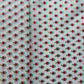 Cream Red Buti Work Chanderi Fabric 14324