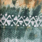 Orange Batik Print Sequence Embroidery Cotton Fabric 11080