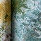Green Batik Print Sequence Embroidery Cotton Fabric 11068
