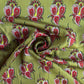 Green Traditional Print Modal Satin Fabric 19946