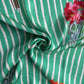 Green Floral Print Modal Satin Fabric 19951