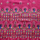 Red Border Floral Print Bemberg Gajji Silk Fabric 15577