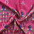 Red Border Floral Print Bemberg Gajji Silk Fabric 15577
