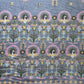 Purple Border Floral Print Bemberg Gajji Silk Fabric 15578