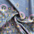 Purple Border Floral Print Bemberg Gajji Silk Fabric 15578