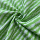 White & Green Lehriya Print Cotton Fabric 11804