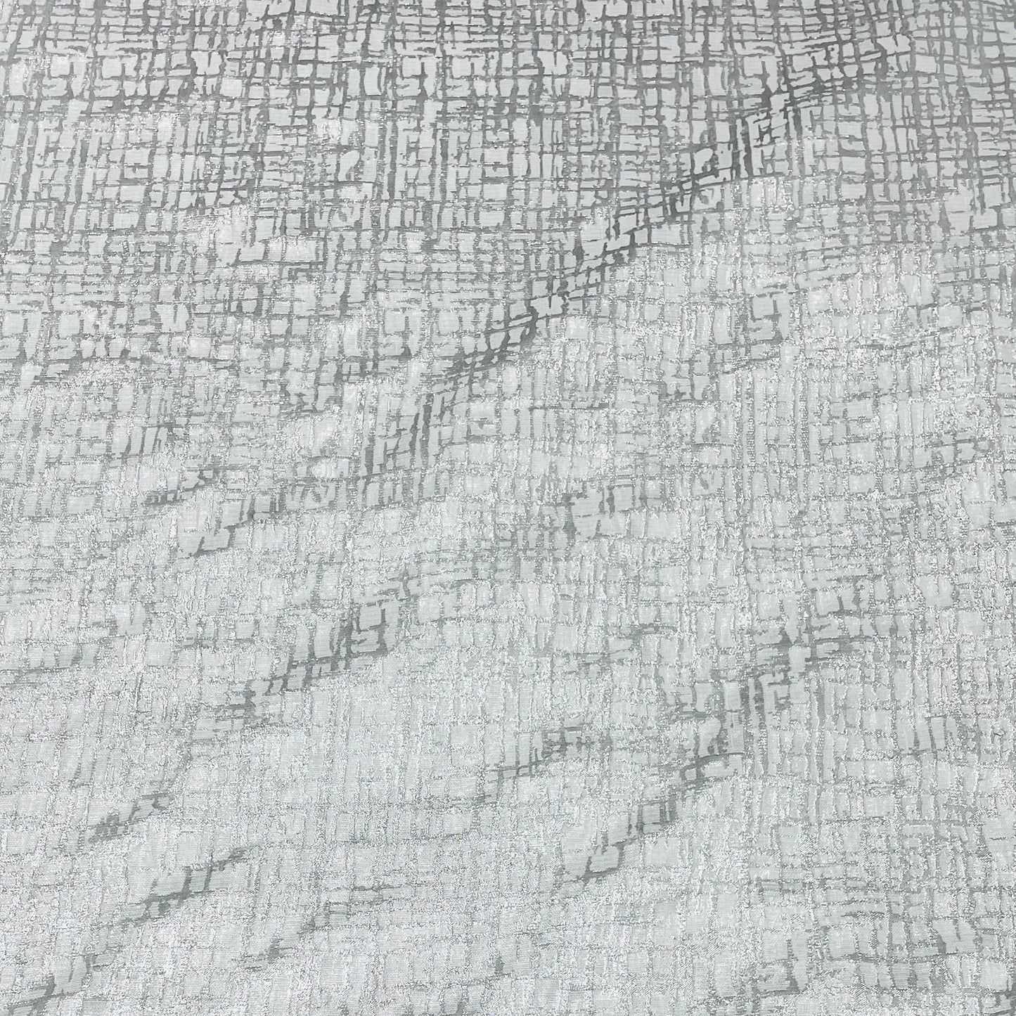 Silver Foil Satin With Lurex Fabric 13088