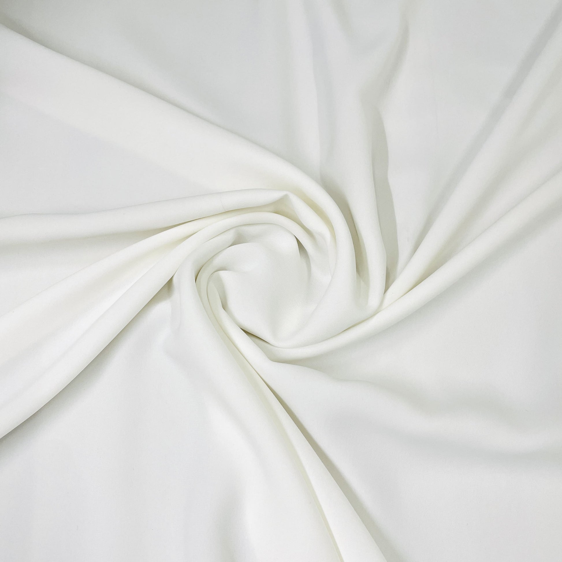 Exclusive White Solid Milano Crepe Fabric