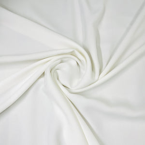 Exclusive White Solid Milano Crepe Fabric