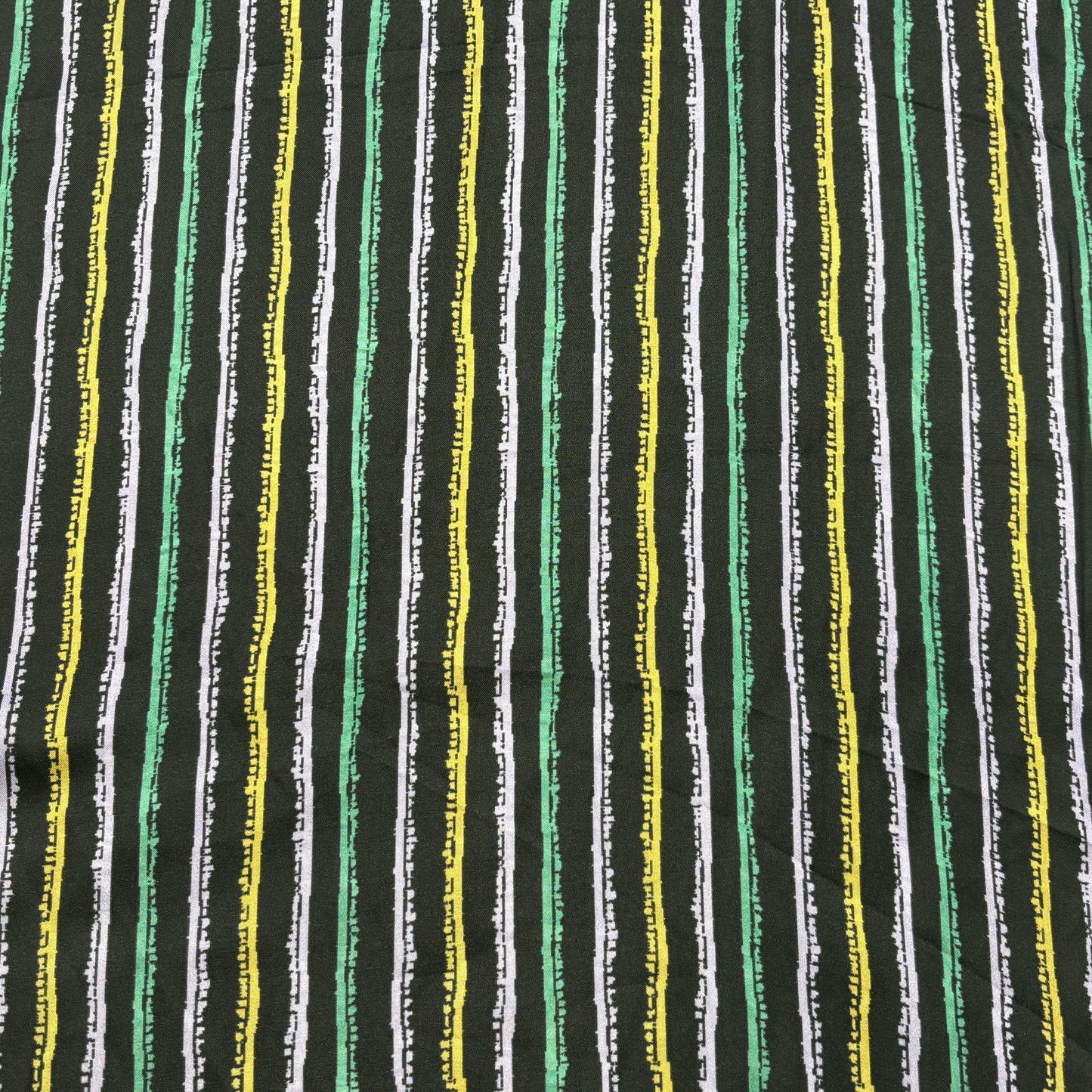 Navy Blue Multicolor Stripes Modal Satin Fabric 20841