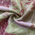 Green Floral Print Linen Organza Fabric 17606