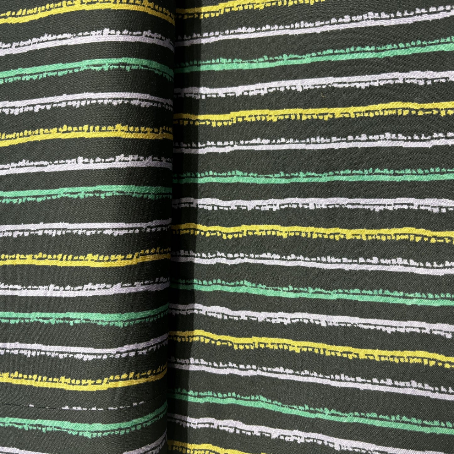 Navy Blue Multicolor Stripes Modal Satin Fabric 20841